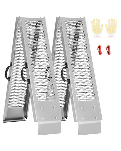 VEVOR Rampe in Alluminio 453,59 kg Rampe di Carico Resistenti con Maniglie 2 PZ - Foto 1 di 12