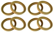 4 Pairs of 6.5" Diameter 3/4" Bezel Wood Rings Pipemans Istallation Solution