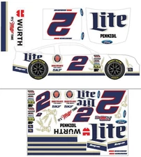 LOSI Nascar - 2 Miller Lite Keselowski RC Car Decal Sheet