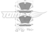 Tomex Brakes BremsbelÄGe Bremsbelagsatz Vorne BMW 2ER 5ER G60 G90 G68 X1 Mini