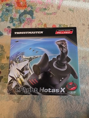 Thrustmaster T-flight Hotas X Flight Stick Black Tested Works Complete IOB