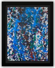 Wyland- Original Watercolor Painting on Deckle Edge Paper "Abstract Drip"