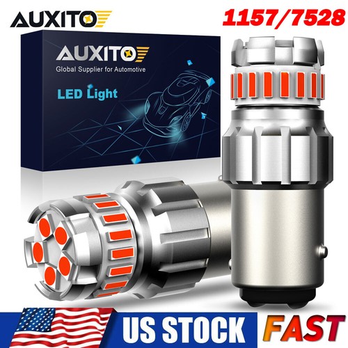AUXITO Error Free BAY15D P21/5W 1157 Red LED Turn Signal Brake Tail Stop Light - Picture 2 of 16