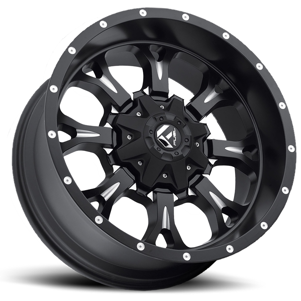 1 New Matte Black Milled Fuel Wheels Krank D517 20X10 8165.10 48074 eBay