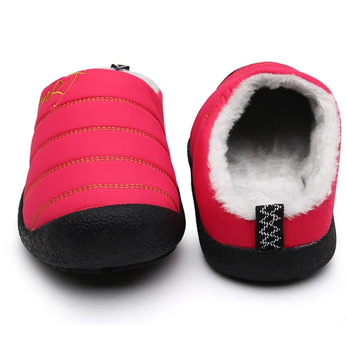 Winter Cotton Slippers Waterproof Plush Lining Warm Men Women Slippers Outdoor- - Picture 31 of 65