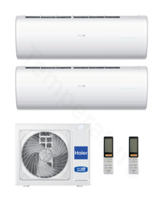 Haier Jade 2-Raum Multisplit Klimaanlage 1x 3,5 + 1x 5,2 kW A+++/A+ WiFi R32