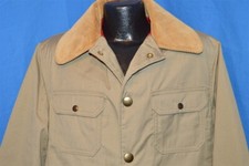 vintage 80s WOOLRICH TAN WOOL LINED COTTON POLY HUNTING CRUISER JACKET COAT 42