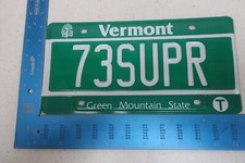 Vermont License Plate Tag VT Vanity 73 Super Electric Bike EBike 73SUPR #1