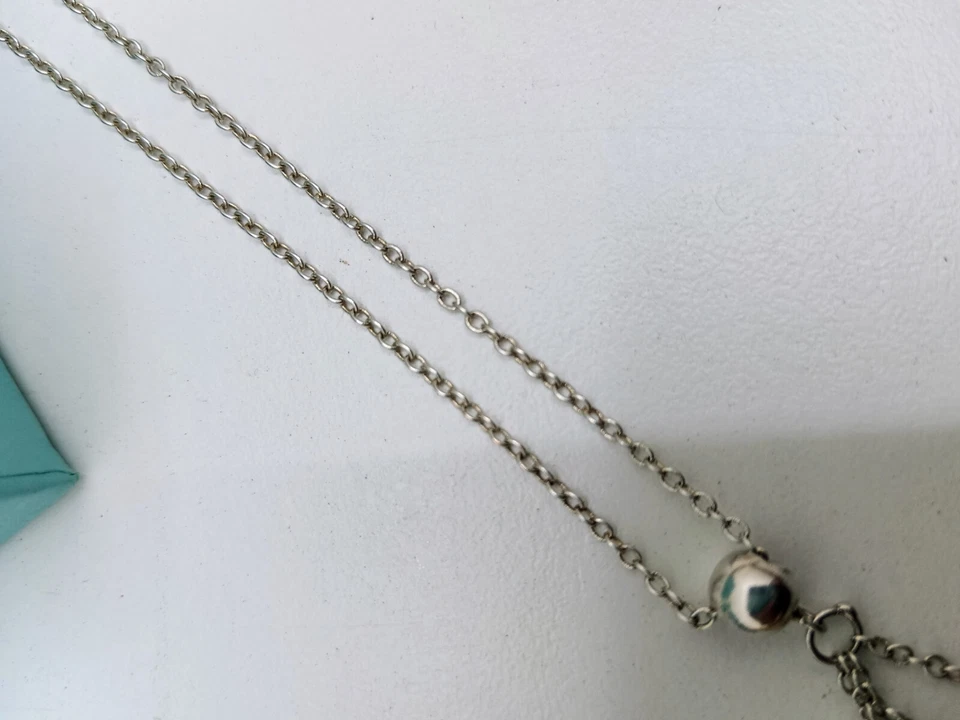 TIFFANY COLLANA TRE PENDENTI LETTERE “T - & - Co” in ARGENTO 925 FULL SET - Immagine 3 di 4