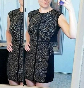 black dress with silver studs