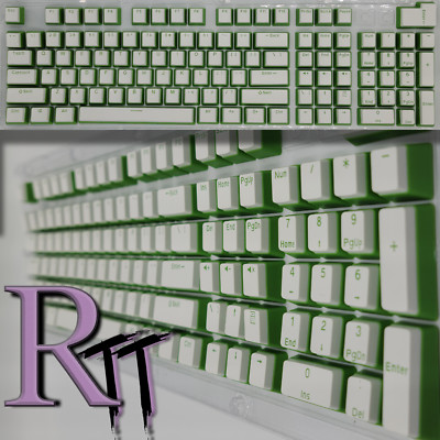 104Pcs Green Pudding Full Size Key PBT Double Shot Keycaps Mechanical Keyboard
