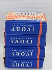 Vintage 1952 Ivory Personal Size Bar Soap 4 Pack Free O-Cel-O Sponge
