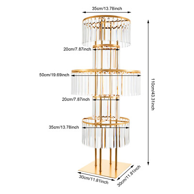 Freestanding Crystal Flower Stand Arrangement Stand Wedding Decoration Pillar