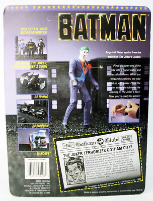 VINTAGE 1989 BATMAN THE JOKER SQUIRTING ORCHID FIGURE TOY BIZ NEW