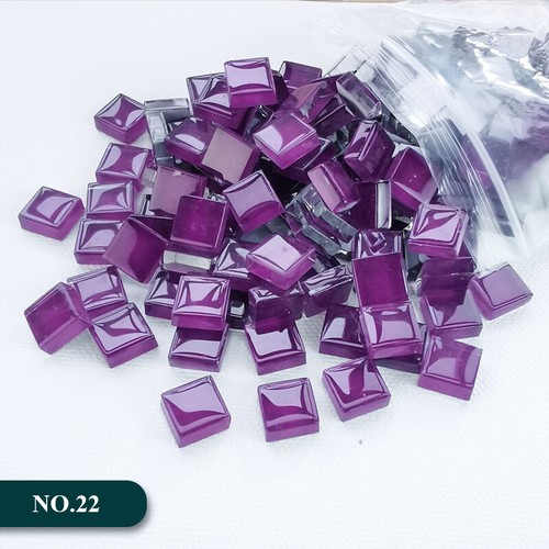 1100pcs Carré Cristal Mosaïque Tuile Patch Deocr Fournitures Vitrail DIY Craft - Afbeelding 12 van 41