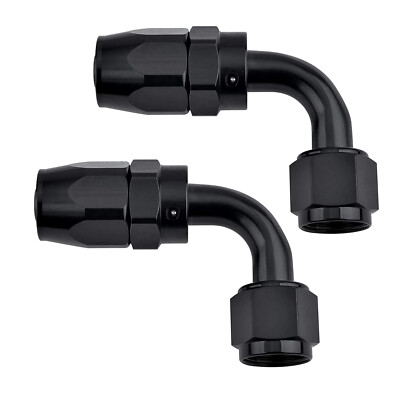 2pcs 10AN 90 Degree Swivel Hose End Fittings Adaptor For Oil/Fuel/Gas Hose Line