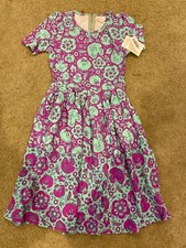 NEW! Lularoe Amelia Dress, Knee Length, Floral Print, 1/2 Zip, Pull Over, Sz XS