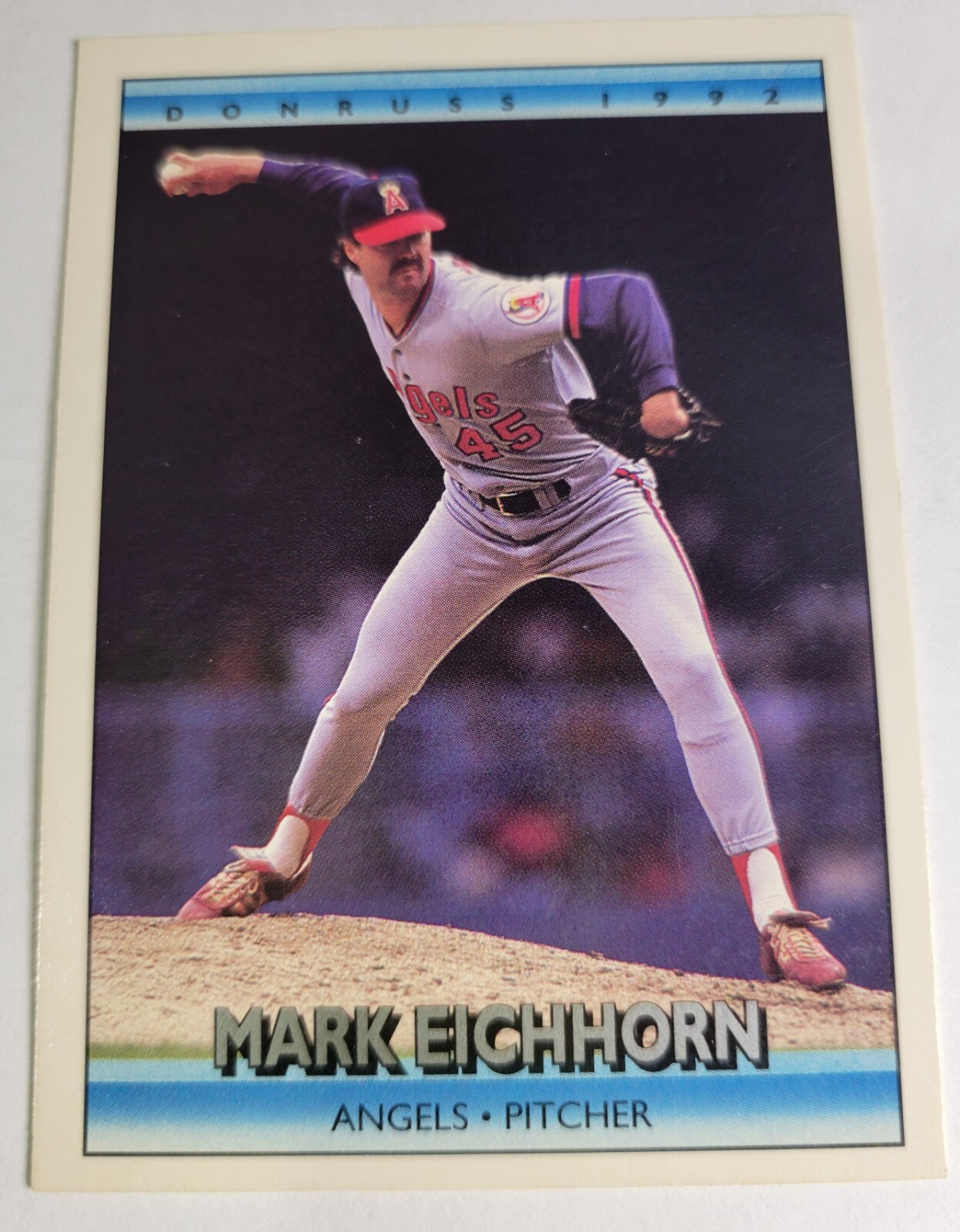 1992 Mark Eichhorn Donruss #181 Los Angeles Angels Baseball Card MLB Pitcher Vtg