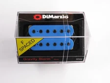 DiMarzio F-Spaced Gravity Storm Neck Humbucker Blue W/Black Poles DP 252