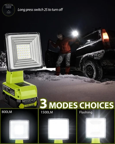 24W für Ryobi Light Powered by Ryobi 18V Max Li-ion Batterien LED-Taschenlampe - Bild 3 von 7