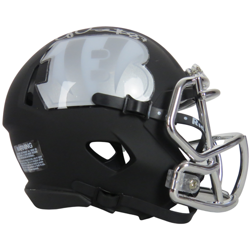CJ Uzomah Signed Custom Black Ice Mini Helmet Ice Ice Baby Cincinnati