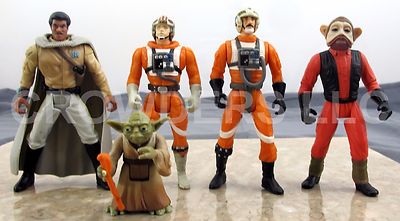 Star Wars Power of the Force Pilot Luke Biggs Darklighter Nien Nunb Lando Yoda 