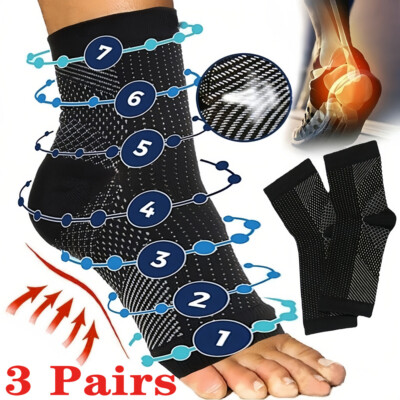 3 Pairs Soothe Relieve Compression Socks For Women & Men, Foot Neuropathy Socks