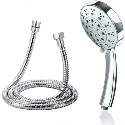 QIVEE Duschkopf Hochdruck Handbrause Duschbrause Wassersparend mit 1.5m Schlauch 5Modi