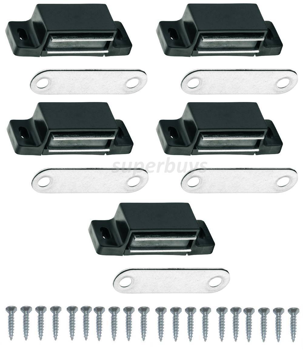 Black & Screws 5pc Max 43% OFF 46mm Magnetic Trust Cupboard Door Latch Cat Cabinet