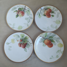Set Of 4 Vintage Limoges France Plates - 6" - NMI Hand Painted - Gold Trim