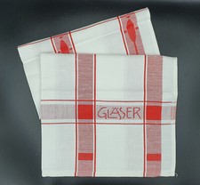 Geschirrtuch Gläser rot, Jugendstil Joseph Maria Olbrich (ROSS, Leinen / BW)