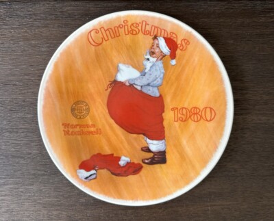 Norman Rockwell Christmas 1980 Collector Plate ''Scotty Plays Santa'' Certificate