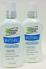 ( LOT 2 ) NatureFresh Whitening Natural Peppermint Mouthwash 18 FL oz Ea SEALED