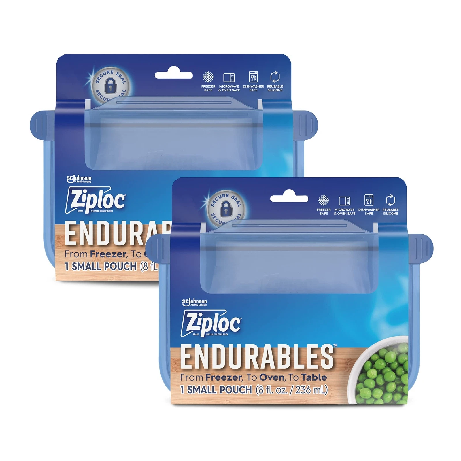 Ziploc Endurables Small Blue Silicone Food Storage Bags 2ct Durable Reusable
Opens in a new window o