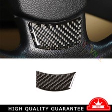 Steering Wheel Logo Emblem Ring Trim For Bmw 5 Series 04-2010 Vinyl Carbon Fiber