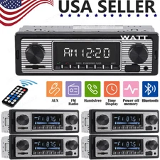 Car FM Radio MP3 Player Bluetooth Vintage USB Classic Stereo Audio Receiver AUX