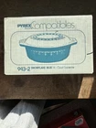 Vintage Pyrex Compatibles Snowflake Blue 1 1/2 Qt Casserole w/Lid 943-2 NIB Seal
