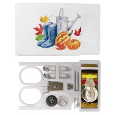 'Blue Rubber Boots, Watering Can And Pumpkins ' Mini Sewing Kit (SE00042439)
