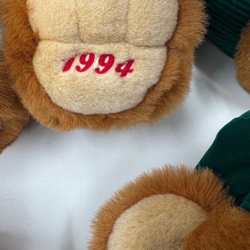 Peluche K-Mart Natale 1994 corsia orsacchiotto set di 4 decorazioni natalizie da collezione - Foto 4 di 12