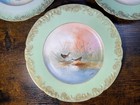 LOT 3 Antique Theodore Haviland Limoges France Porcelain Bird Game Green Plates — photo 4