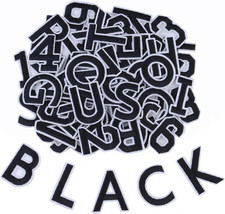 Iron on Letter and Numbers Patches 72 Pieces, Letter Patches Alphabet Embroidere