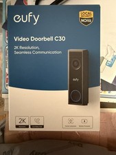 eufy Wireless Video Doorbell C30 2K FHD Intercom Video Call Motion Detect