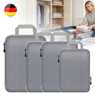 4-Teilig Koffer Organizer Set Packing Cubes Compression Kompression Packtaschen