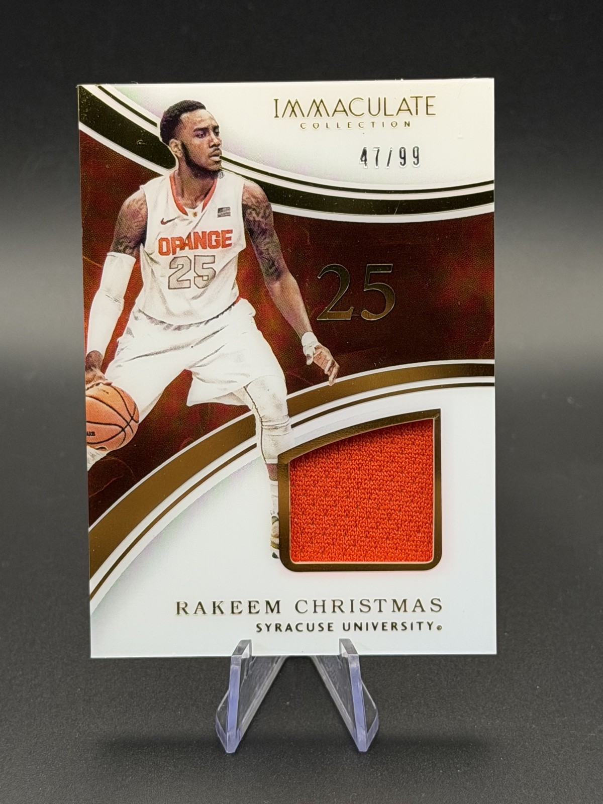 2016-17 Panini Immaculate Collection Collegiate - Jersey Rakeem Christmas #9 /99