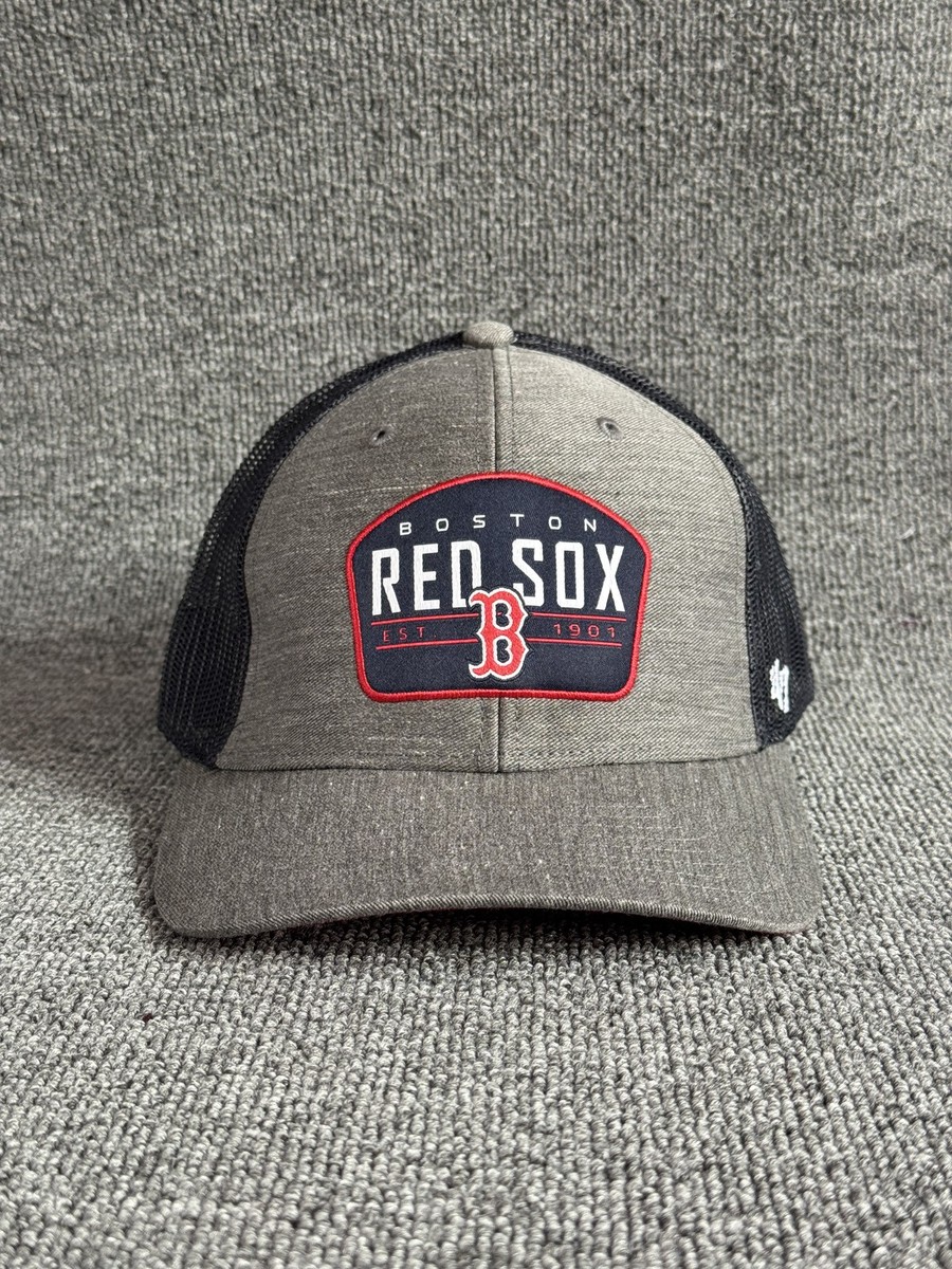 47 Brand Boston Red Sox Trucker Snapback Gray Black One Size Hat