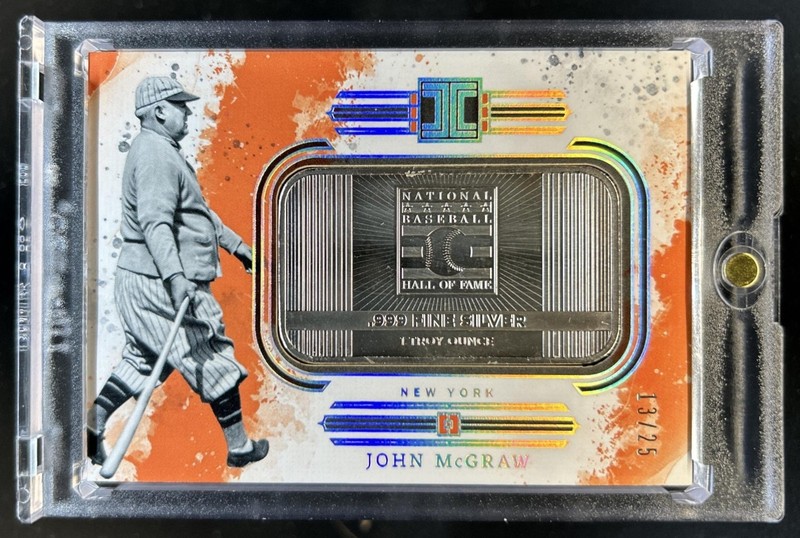 2025 Panini Impeccable John McGraw Cooperstown Logo Metal Bar Silver #/25