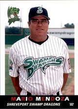 2002 Shreveport Swamp Dragons Grandstand #20 Mario Mendoza Manager Baseball Card