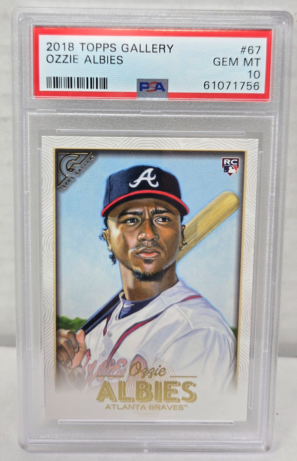 2018 Topps Gallery OZZIE ALBIES RC ROOKIE CARD PSA 10 GEM MINT