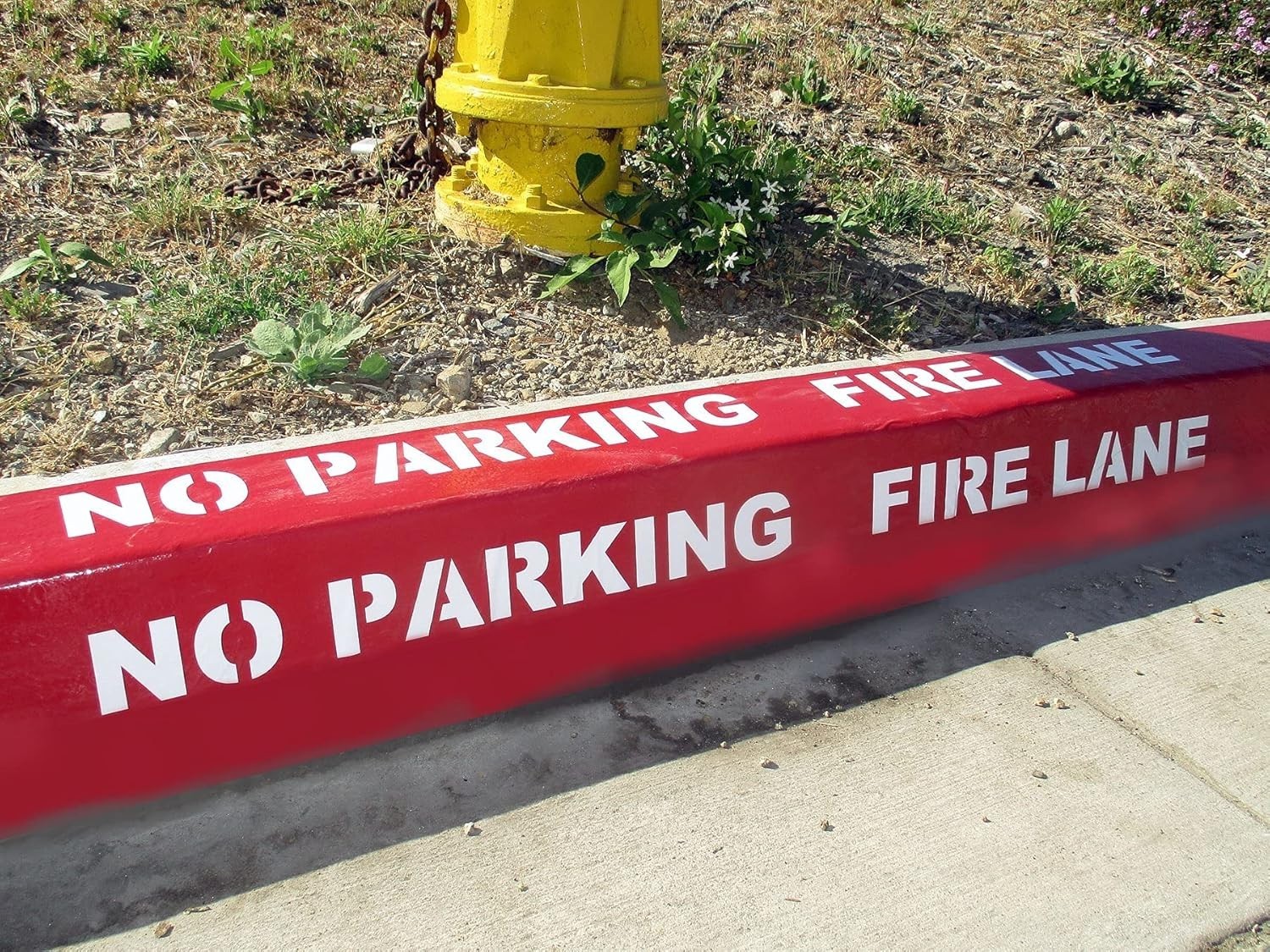 Curb N Sign Fire Lane Stencil - 4 Inch  No Parking Stencil for Customizing Cu...