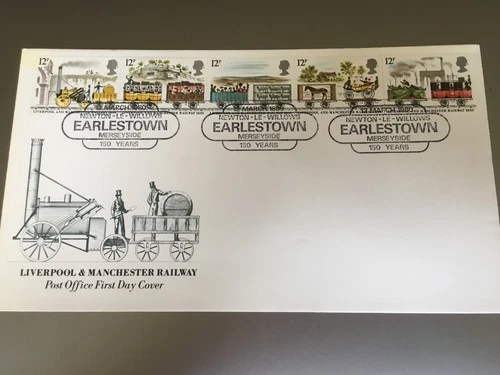 GB STAMPS RARE FIRST DAY COVER 1980 RAILWAY TRAINS EARLESTOWN